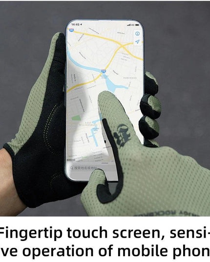 ROCKBROS Cycling Gloves Breathable Non-slip MTB Road Bike Gloves Touch Screen Outdoor Gym Fitness Fishing Bike Training Glove