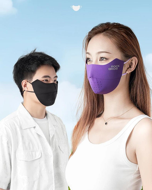 ROCKBROS Cycling Ice Silk Face Mask Anti-UV Sun Protection Breathable Dustproof Men Women Bandana Running Fishing Sports Mask