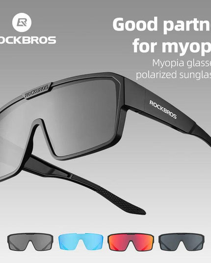 ROCKBROS Cycling Sunglasses Polarized UV Protection Set Glasses Frame for Myopia Glasses Running Fishing Cyling Goggles
