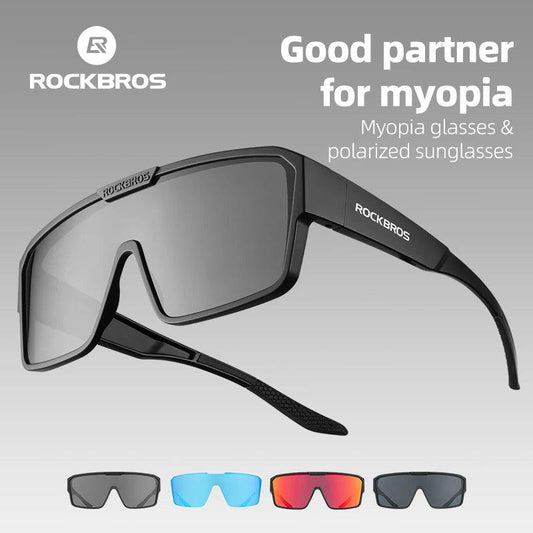 ROCKBROS Cycling Sunglasses Polarized UV Protection Set Glasses Frame for Myopia Glasses Running Fishing Cyling Goggles