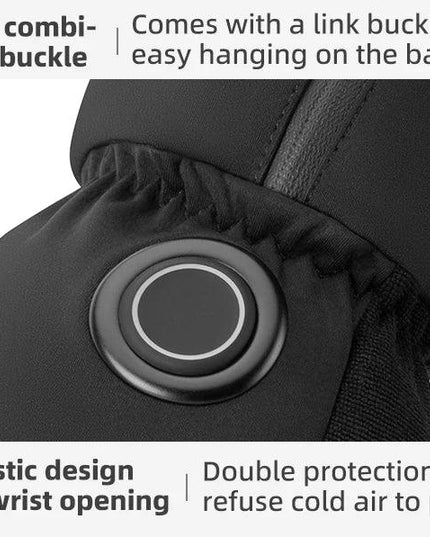 ROCKBROS Warm Heating Gloves Cycling Electric Heating Gloves Intelligent Sensing Winter Thermal Ski Long Glove Type-C charging