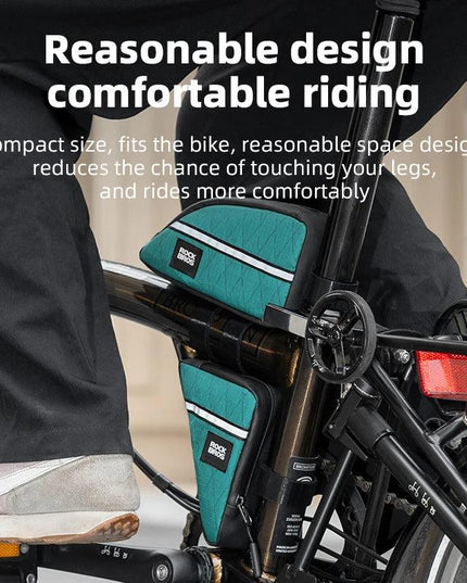 ROCKBROS Mini Triangle Bag Portable Bicycle Bag Ultralight Top Front Tube Frame Triangle Bag for Brompton Bike Cycling Accessory
