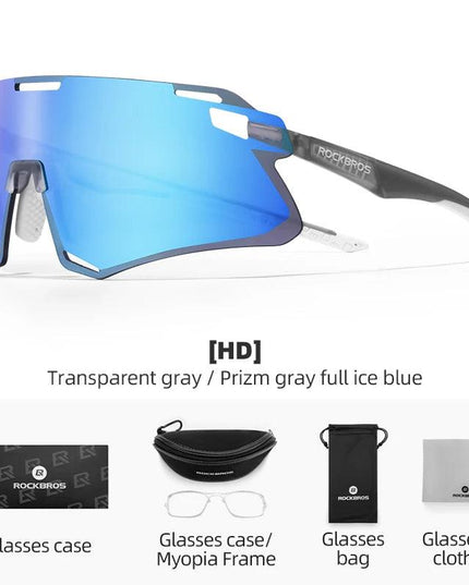 ROCKBROS Cycling Glasses Lightweight Frameless Bike Glasses High-Definition Lenses Road Bicycle Protection Goggles Sport Eyewear