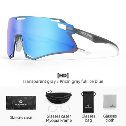 ROCKBROS Cycling Glasses Lightweight Frameless Bike Glasses High-Definition Lenses Road Bicycle Protection Goggles Sport Eyewear