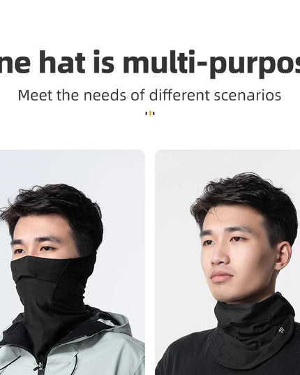 ROCKBROS Windproof Warm Winter Cycling Mask Nose Breathable Men's Black Neck Sport Scarves Sports Equipment for Running Cycling