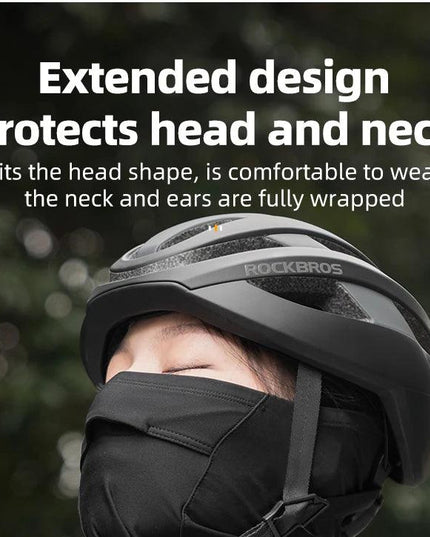 ROCKBROS Windproof Warm Winter Cycling Mask Nose Breathable Men's Black Neck Sport Scarves Sports Equipment for Running Cycling