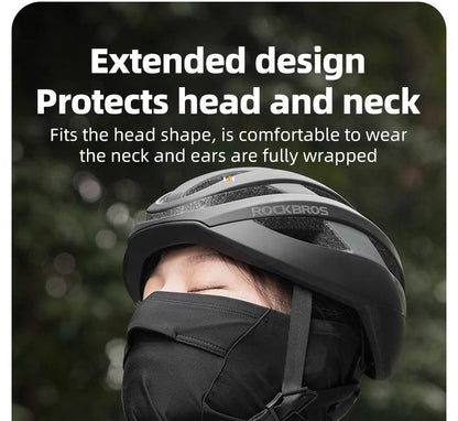 ROCKBROS Windproof Warm Winter Cycling Mask Nose Breathable Men's Black Neck Sport Scarves Sports Equipment for Running Cycling