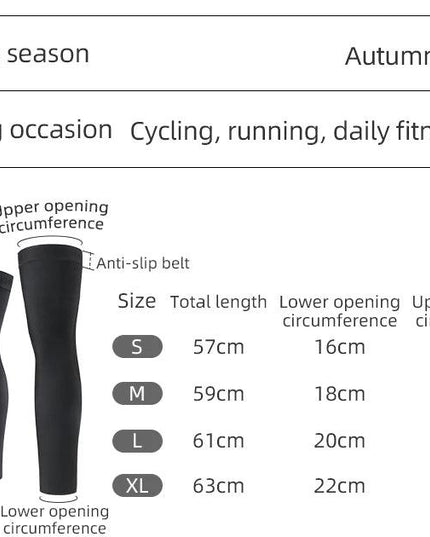 ROCKBROS Winter Leg Warmers Cycling Sports Leg Warmer Men's Women's Breathable Nylon anti-slip Legging Running Bodybuilding