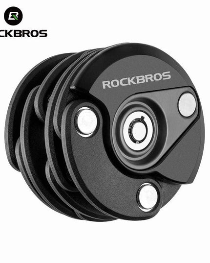 ROCKBROS Bike Lock With Keys Bicycle Lock High-Security Anti-Theft Portable Cycling Chain Lock With Mount Bracket Accessories