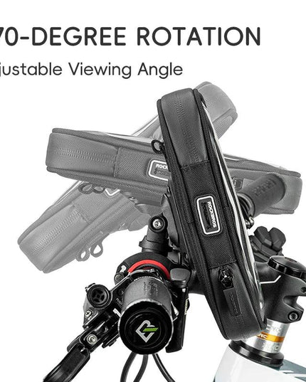 ROCKBROS Phone Bag Stand 270° Rotatable Waterproof Case Handlebar Stand Case Mount Scooter Bicycle Phone Bag Cycling Accessory