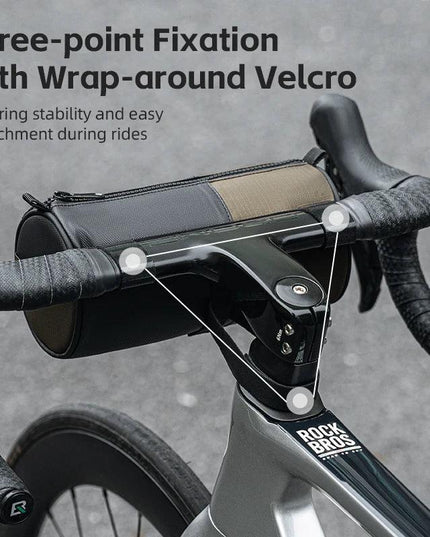 ROCKBROS Bicycle Bag Reflective Handlebar Bag Capacity Storage Multifunctional Portable 1.7L Shoulder Bag Front Bag Accessories