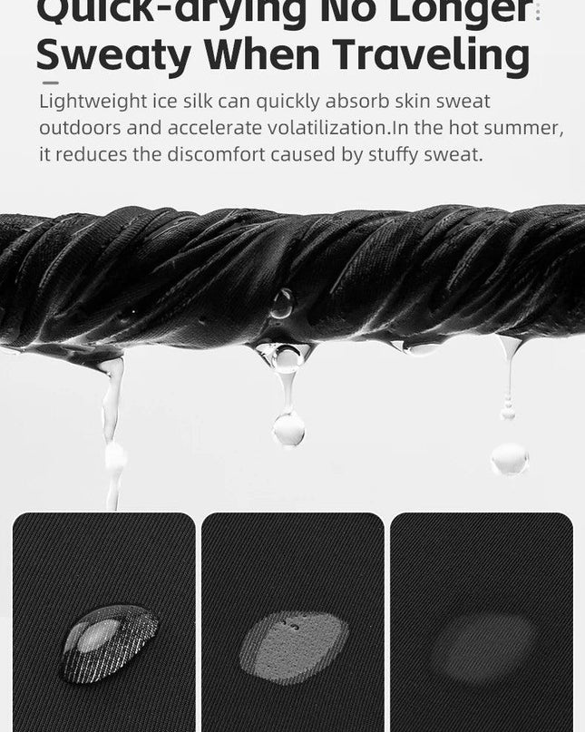 ROCKBROS Summer Ice Silk Mask Anti-UV Quick-drying Face Cover Sunscreen Bandana Breathable Neck Protection Hanging Ear Scarf