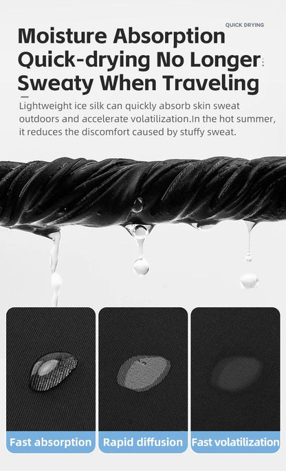 ROCKBROS Summer Ice Silk Mask Anti-UV Quick-drying Face Cover Sunscreen Bandana Breathable Neck Protection Hanging Ear Scarf