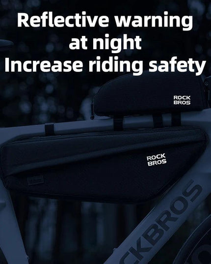 ROCKBROS Bicycle Bag Rainproof Cycling Top Tube Frame Bag Reflective Large Capacity MTB Road Bike  Pannier Bag Wear-resistant