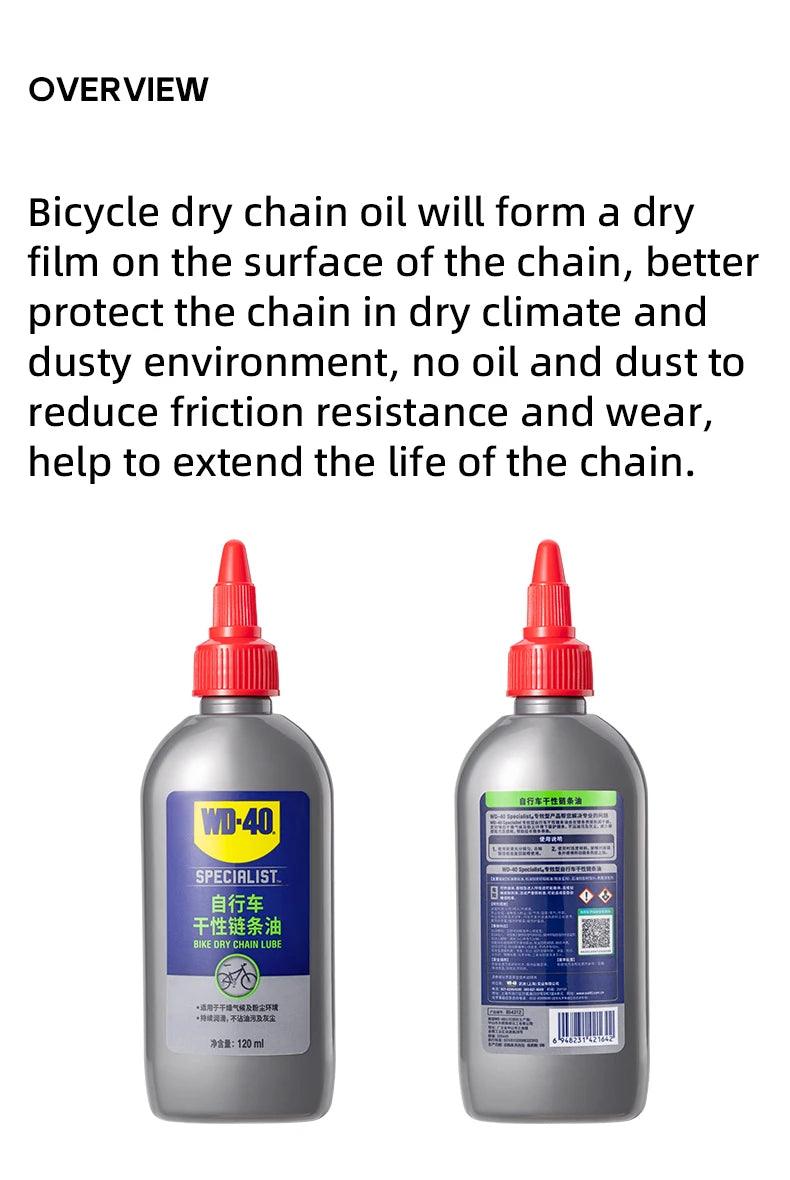 ROCKBROS WD40 120ML Chain Lubricant Dry Lube Chain Oil Long-Lasting Bike Chain Oil Anti-Rust Protection Co-branded Chain Oil