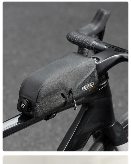 ROCKBROS Waterproof Bicycle Top Tube Bag Lightweight Bike Frame Pack Durable Cycling Storage Bag for Mountain and Road Bikes