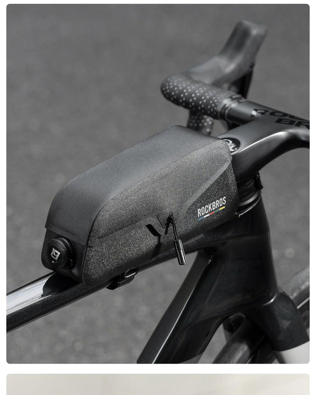 ROCKBROS Waterproof Bicycle Top Tube Bag Lightweight Bike Frame Pack Durable Cycling Storage Bag for Mountain and Road Bikes