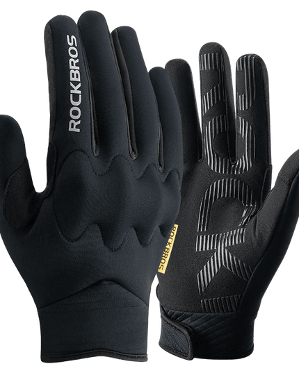ROCKBROS Winter Gloves Touch screen Windproof Bike Cycling Gloves Full Finger Ski Non-Slip Warm Sports Motorcycle Hiking Gloves