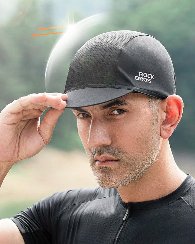 ROCKBROS Cycling Caps Polyester Bicycle Quick Dry Sports Hats Summer UV Protection Bike Balaclava Unisex Size Breathable Hat