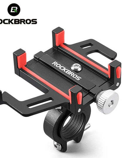 ROCKBROS Phone Holder Motorcycle Electric Bicycle Smartphone CNC Aluminum Alloy Bracket Five Claws Mechanical Bike Phone Holder