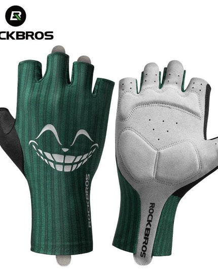 ROCKBROS Cycling Gloves Summer Bicycle Half Finger Gloves Shockproof Anti-Slip Fingerless Gloves Bike Breathable MTB Road Gloves