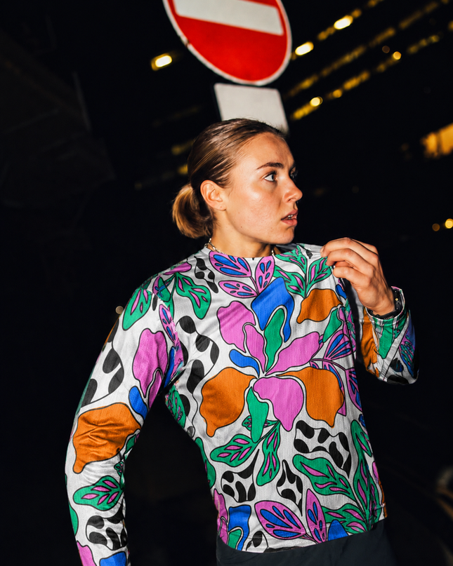 ROCKBROS Pop Art Graphic Floral Sweatshirt