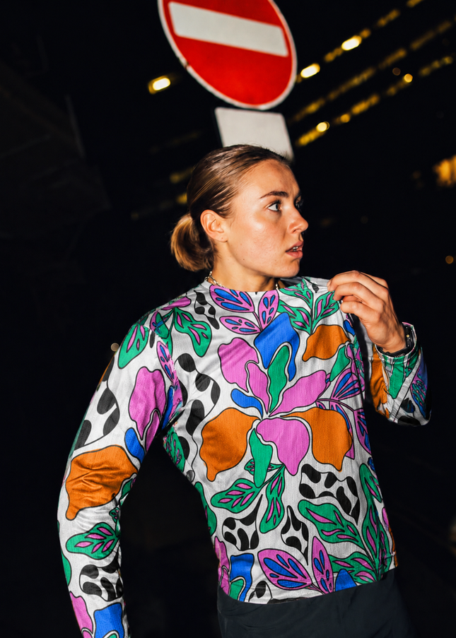 ROCKBROS Pop Art Graphic Floral Sweatshirt