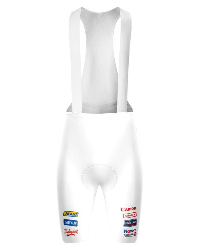 ROCKBROS Women's White Sponsor Graphic Cycling Bib Shorts