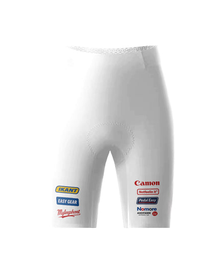 ROCKBROS Women's White Sponsor Graphic Cycling Shorts