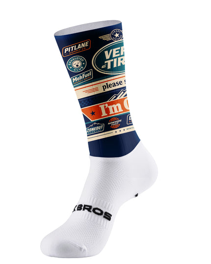 ROCKBROS Vintage Sticker Print Cycling Socks