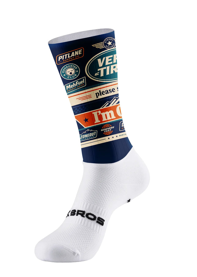 ROCKBROS Vintage Sticker Print Cycling Socks