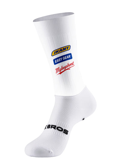 ROCKBROS White Logo Graphic Cycling Socks