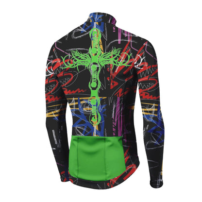 Bicycle Graffiti Design Cycling Jerseys for Men Perfect for Outdoor Sports & Training