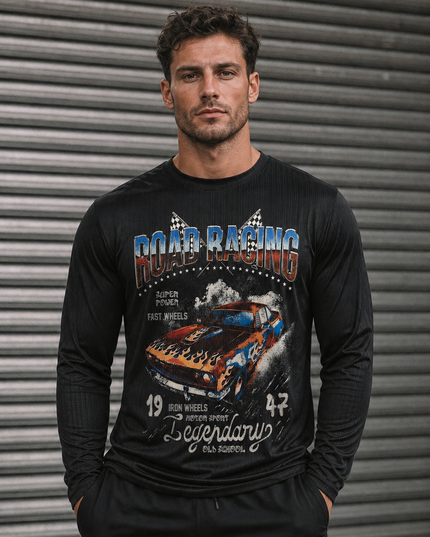 ROCKBROS Road Racing Retro Flame Legendary Old School Sport Sweatshirt