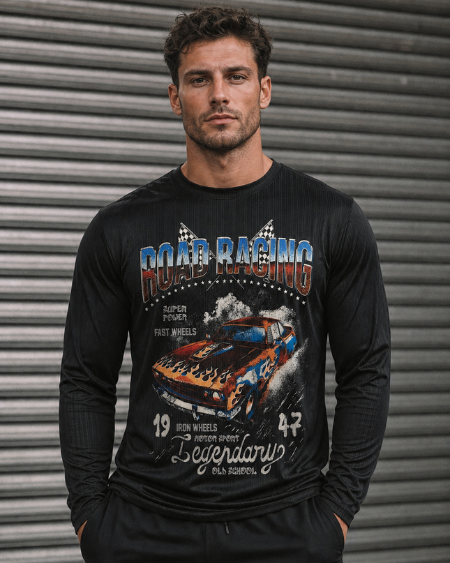 ROCKBROS Road Racing Retro Flame Legendary Old School Sport Sweatshirt