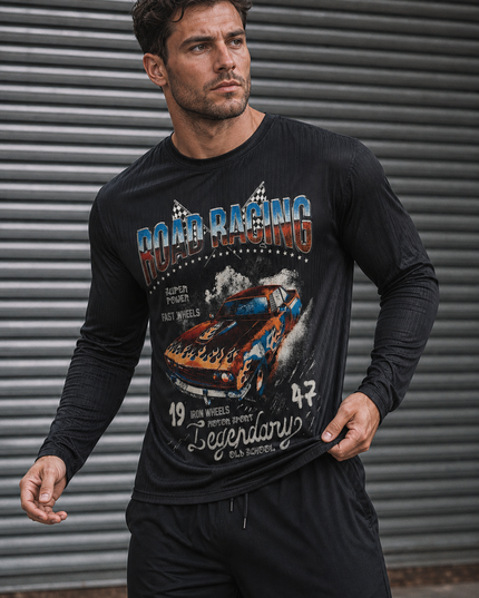 ROCKBROS Road Racing Retro Flame Legendary Old School Sport Sweatshirt