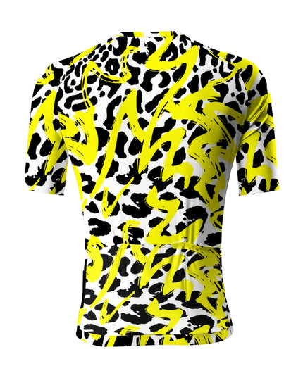 ROCKBROS Men's Wild Leopard Print Cycling Jersey