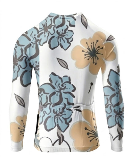 ROCKBROS Women's  Summer Sun-Protective Floral Print Quick-Dry Breathable Outdoor Sports Cycling Jersey