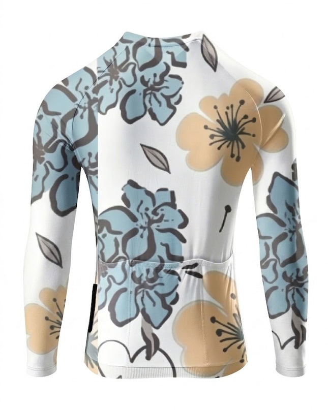 ROCKBROS Women's  Summer Sun-Protective Floral Print Quick-Dry Breathable Outdoor Sports Cycling Jersey