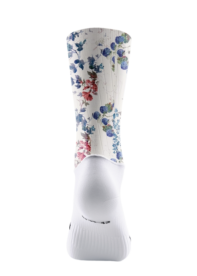 ROCKBROS Watercolor Vintage Berry & Floral Print Breathable Compression Socks