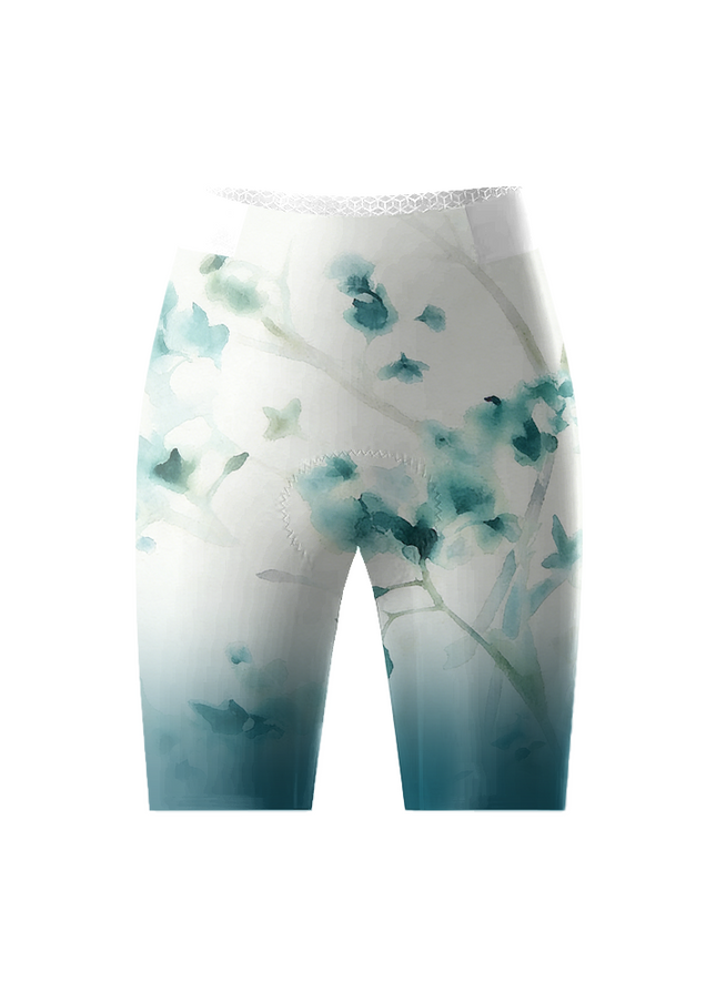 ROCKBROS Women's Ink Wash Floral Gradient Cycling Shorts