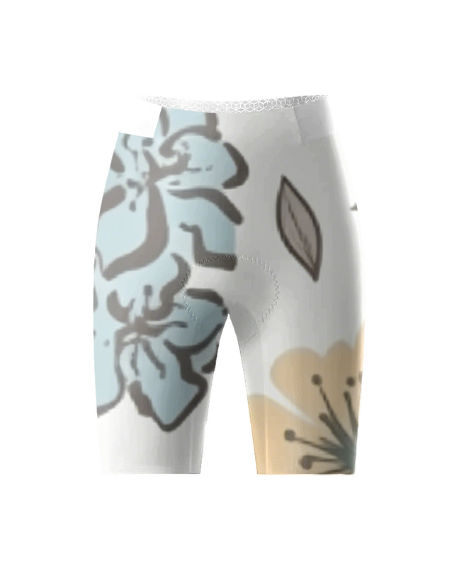ROCKBROS Women's  Vintage Floral Padded Cycling Bibs