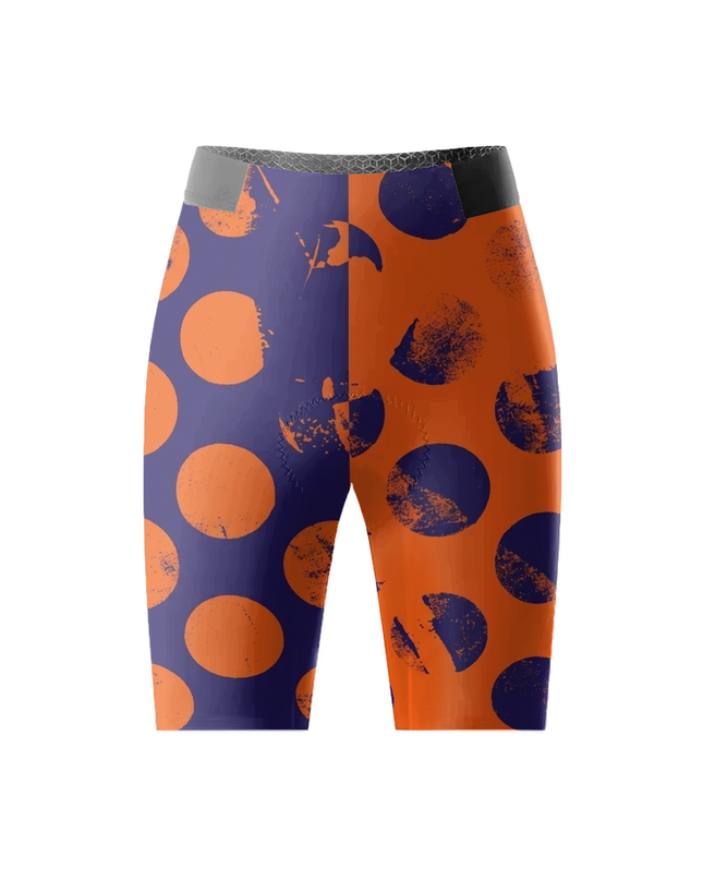 ROCKBROS Women's Bold Orange & Navy Distressed Polka Dot Cycling Set