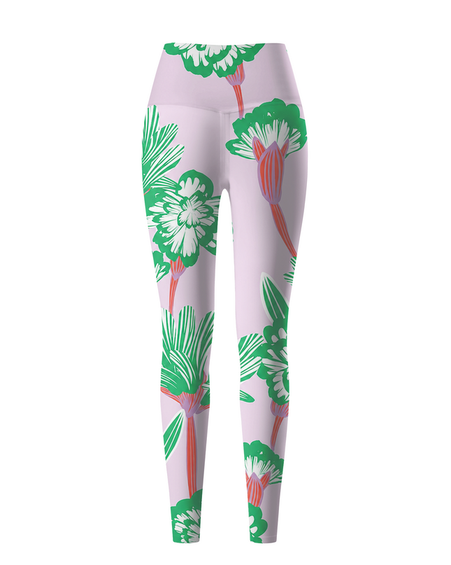 ROCKBROS Women Tropical Mint Bloom Long Yoga Pants