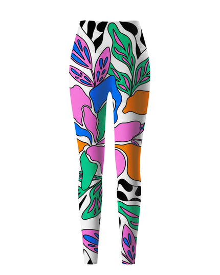 ROCKBROS Women Tropical Pop Art Long Yoga Pants