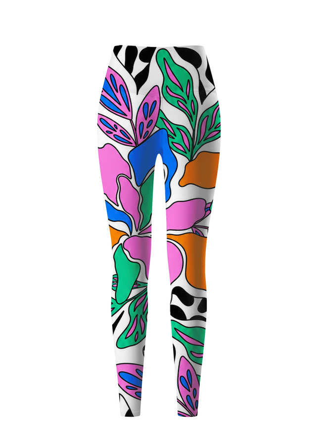 ROCKBROS Women Tropical Pop Art Long Yoga Pants
