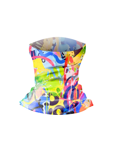 ROCKBROS Neon Chaos Abstract Graffiti All-Weather Face Mask