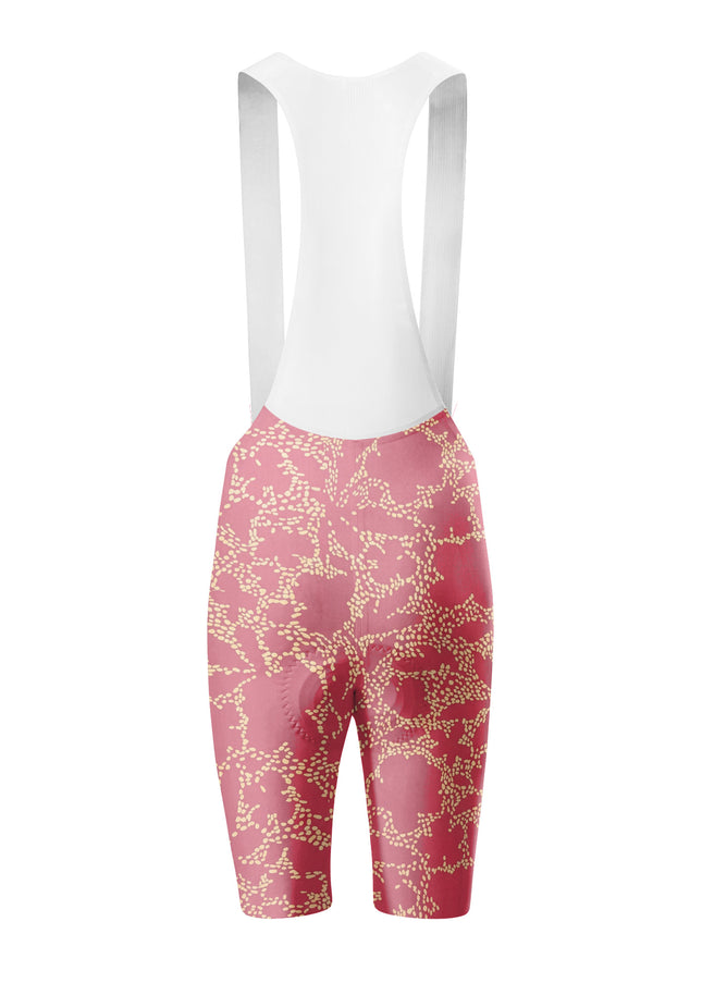 ROCKBROS Women's Burgundy Dot Floral Print Short Sleeve Cycling Set