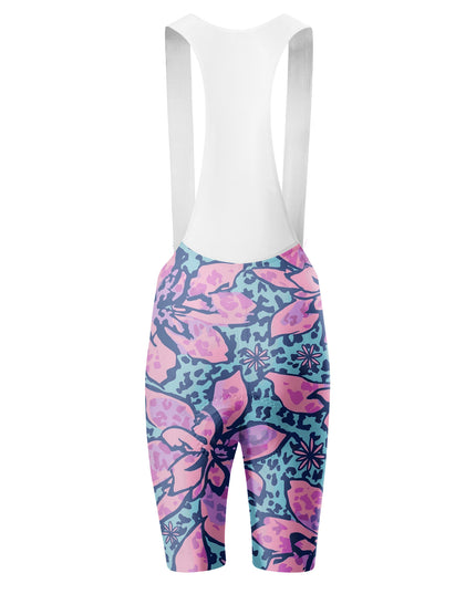 ROCKBROS Women's Leopard Floral Print Short Sleeve Cycling Set