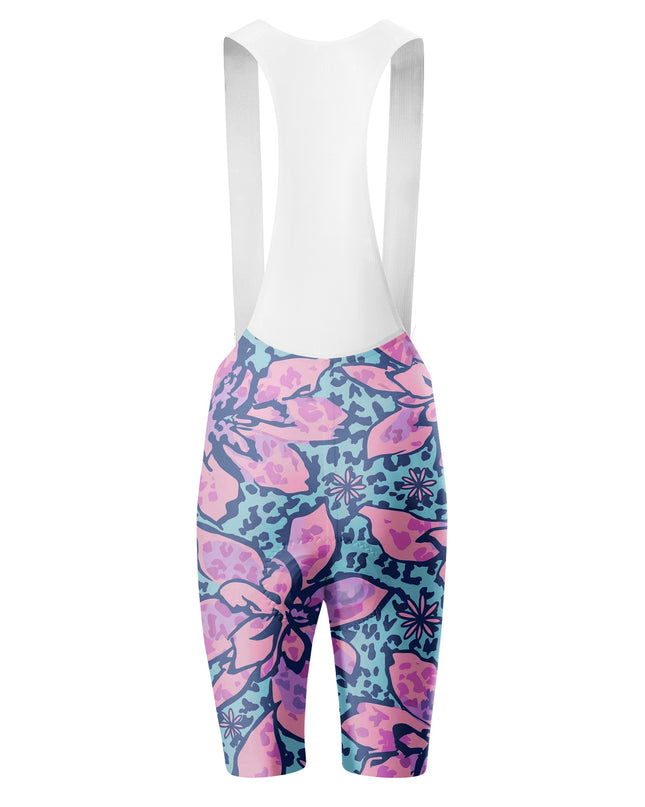 ROCKBROS Women's Leopard Floral Print Short Sleeve Cycling Set
